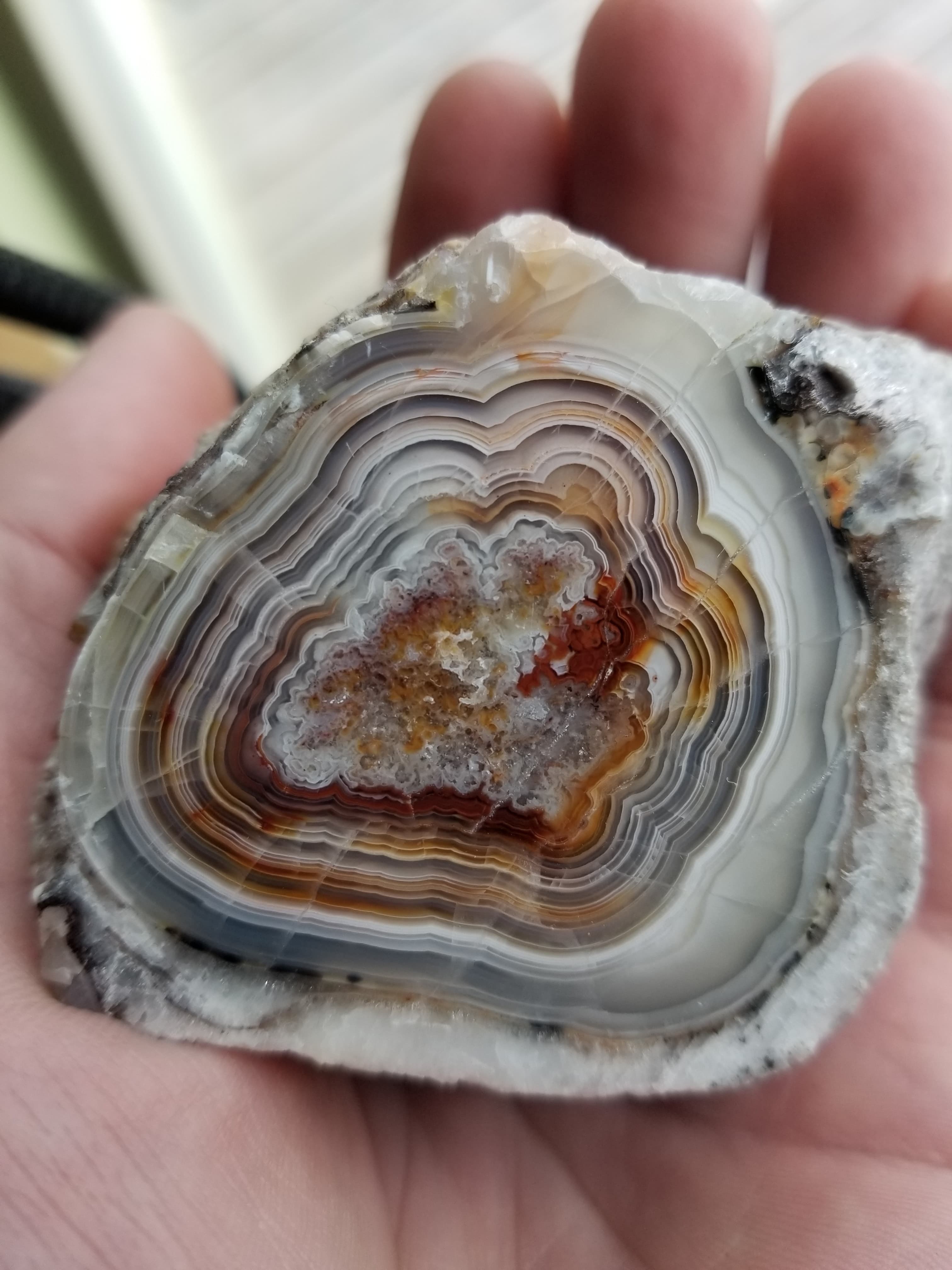 Nice Crazy Banded Lace Agate Chalcedony Face Polished Specimen 233g
