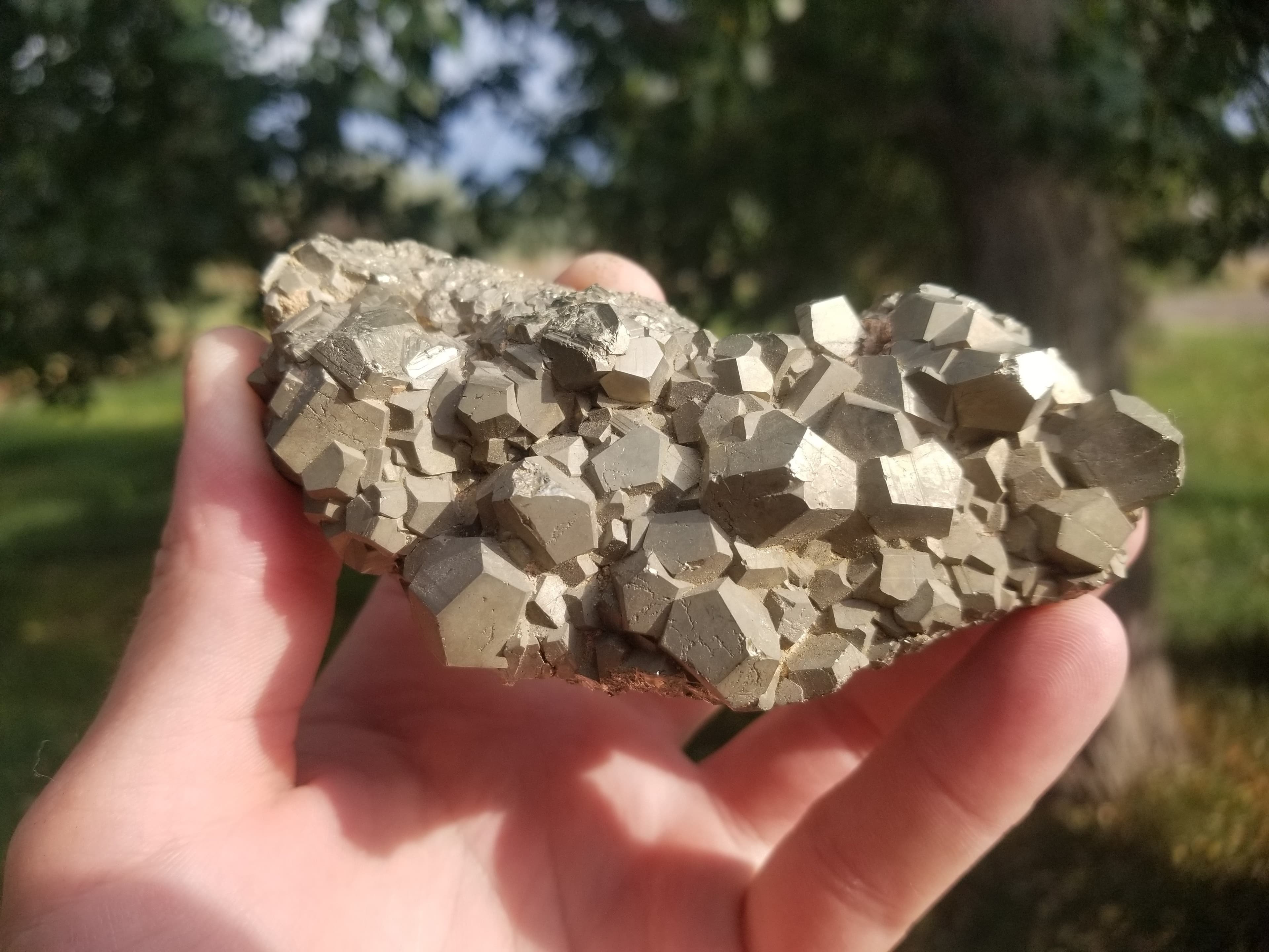 Beautiful Rare Dodecahedron Pyrite Crystal Cluster Lark Utah, Bingham Canyon Ghost Town 13oz