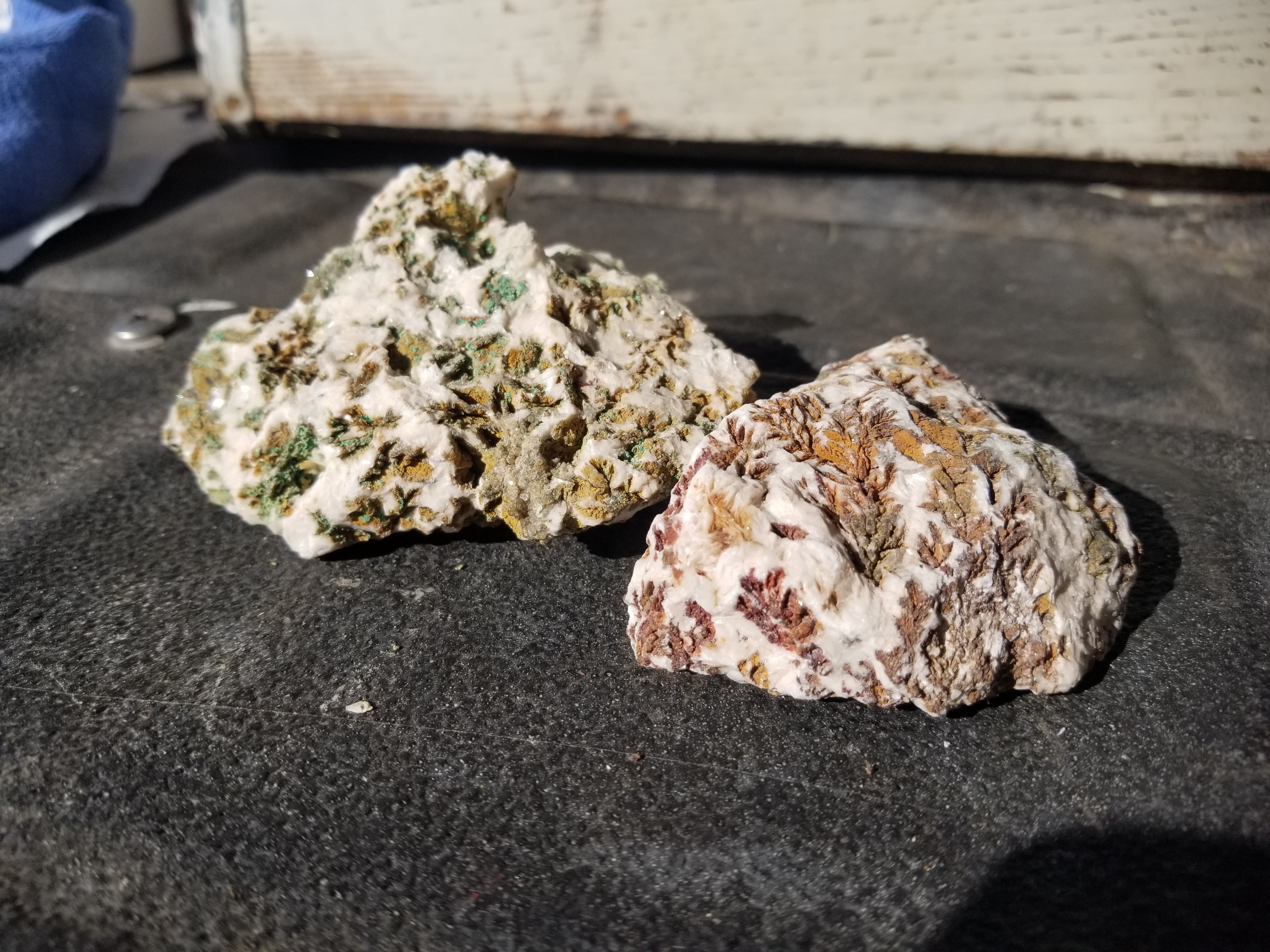 Nice Multicolor Dendrites In Calcite Mexico Rare Old Collection Display Lapidary