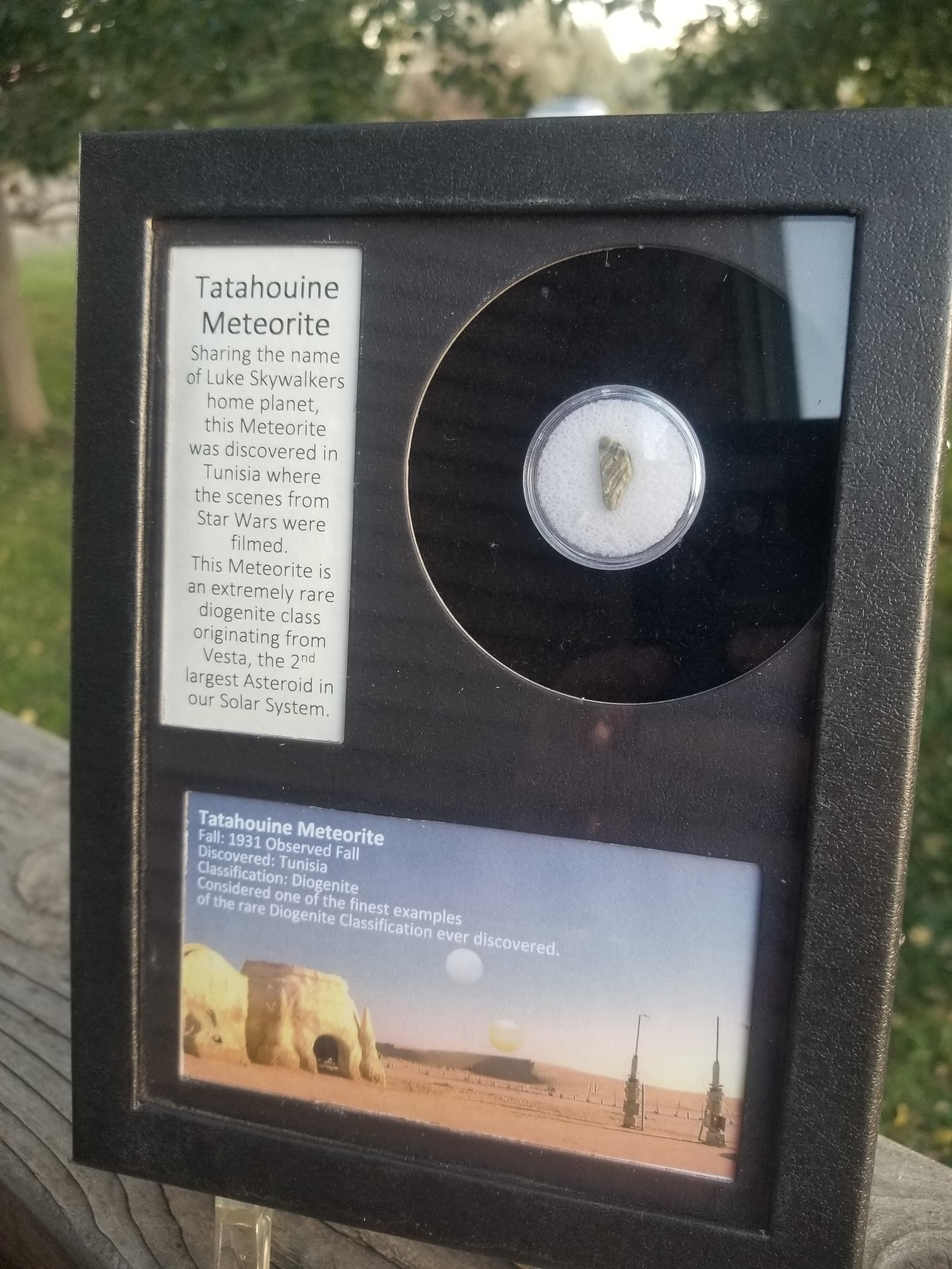 Tatahouine Meteorite Specimen & Display Case - Tunisia 1931