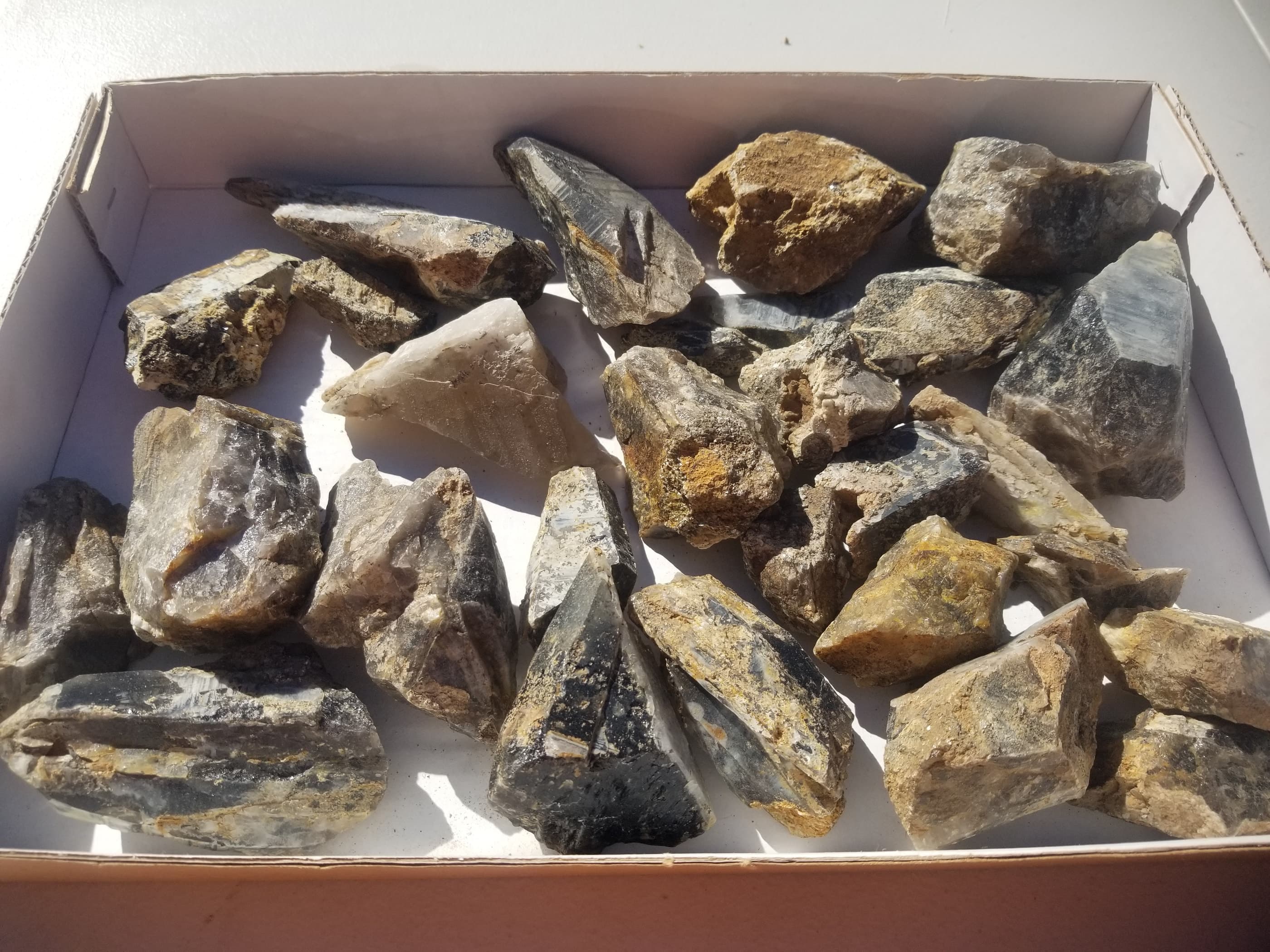 *Wholesale Flat Utah Smokey Quartz Specimens Natural/Rough - Tooele County