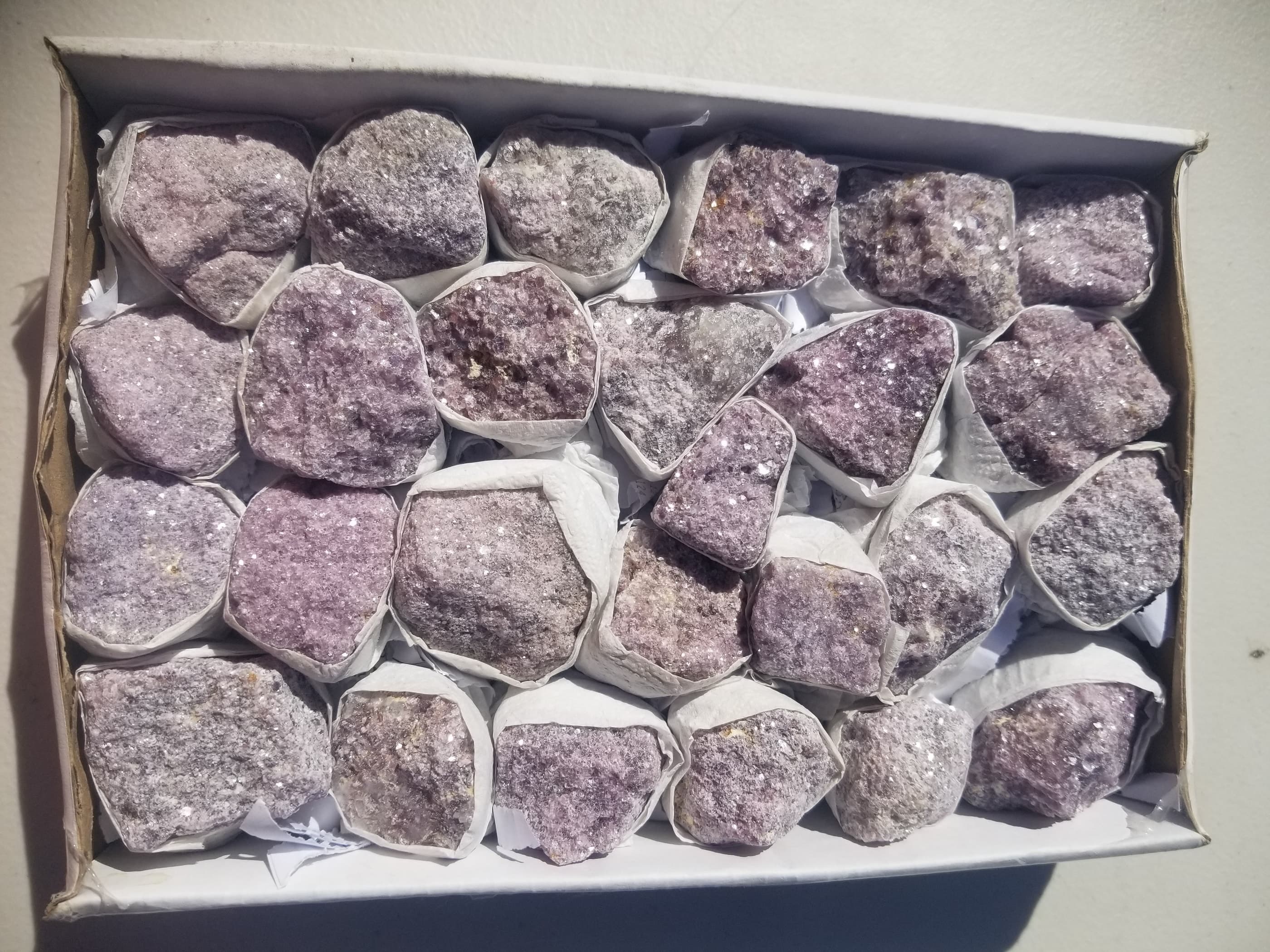 *Wholesale - Lepidolite Rough/Natural Lot Medium Flat 3Lb