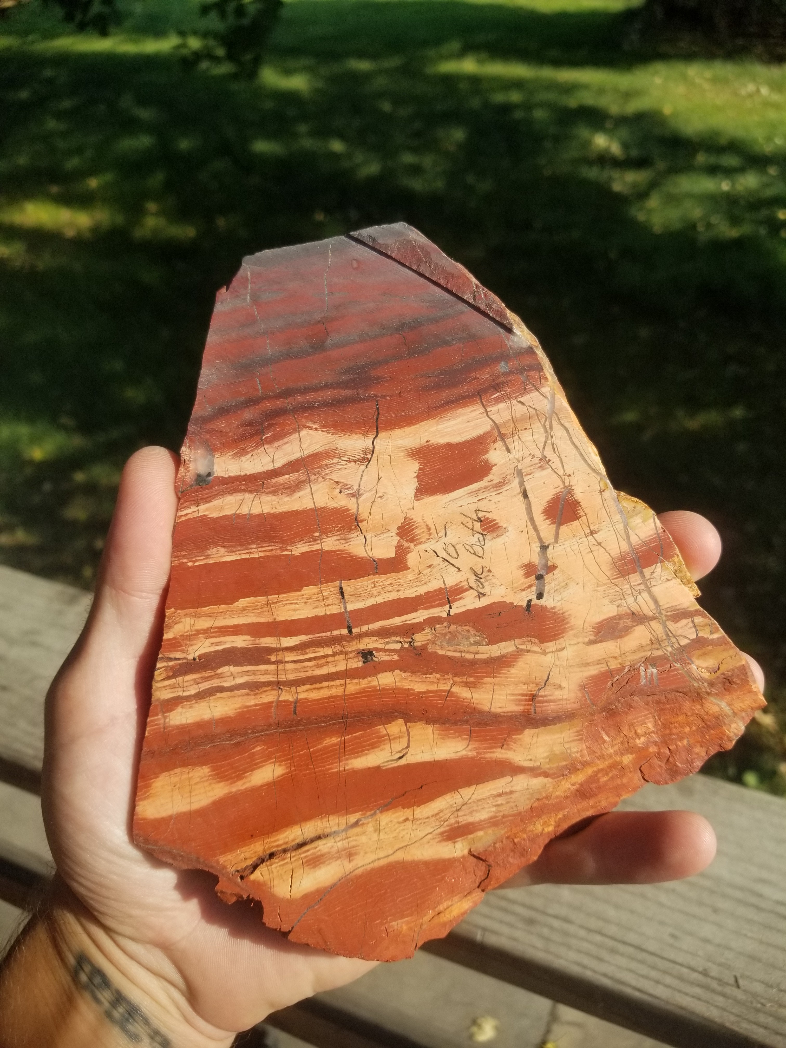 Beautiful Large Snakeskin Jasper Polished Slab Specimen 330g Australia