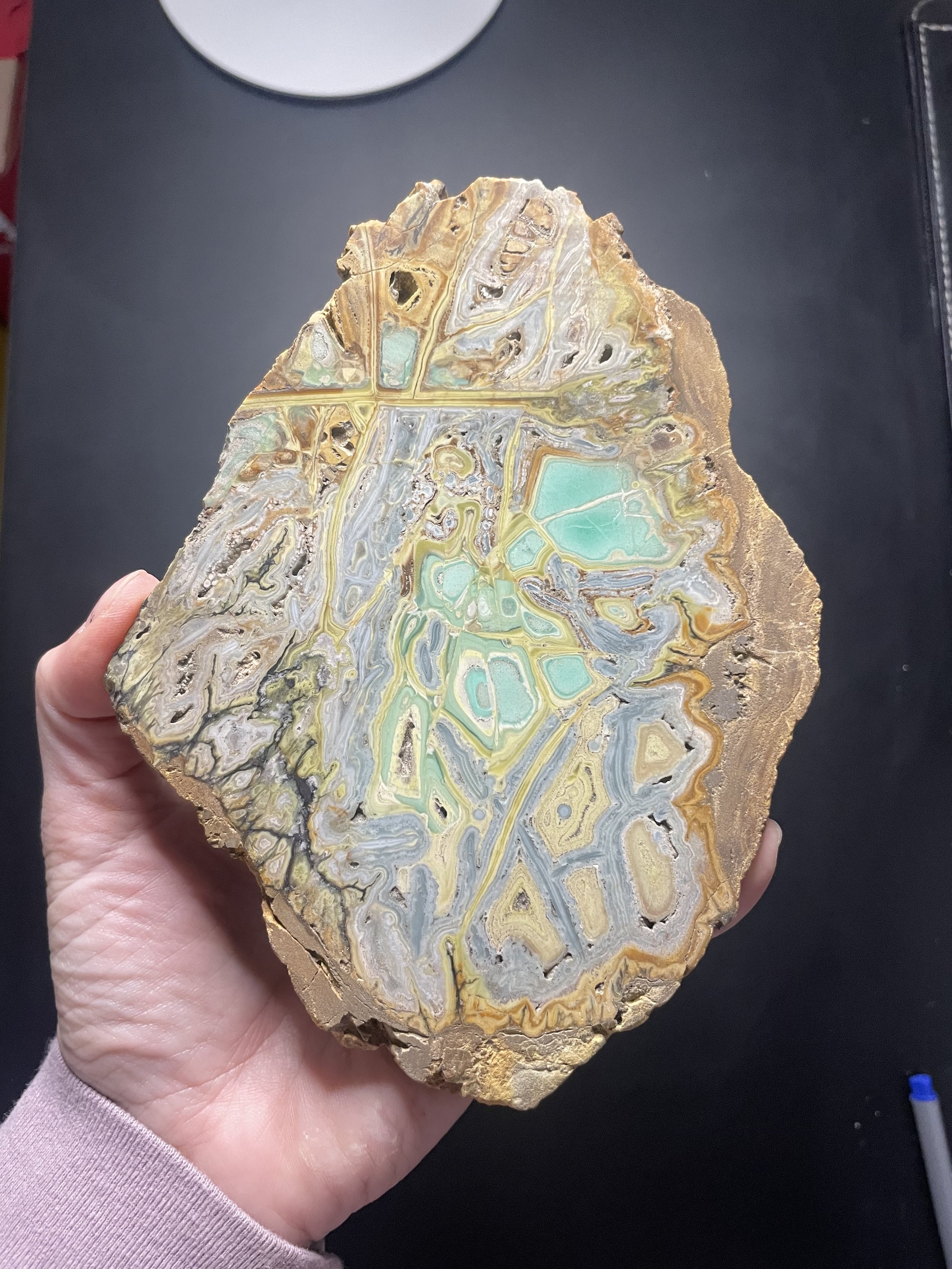 Large Rare Polished Clay Canyon Variscite, Wardite, Crandallite Specimen- Little Green Monster Mine, UT