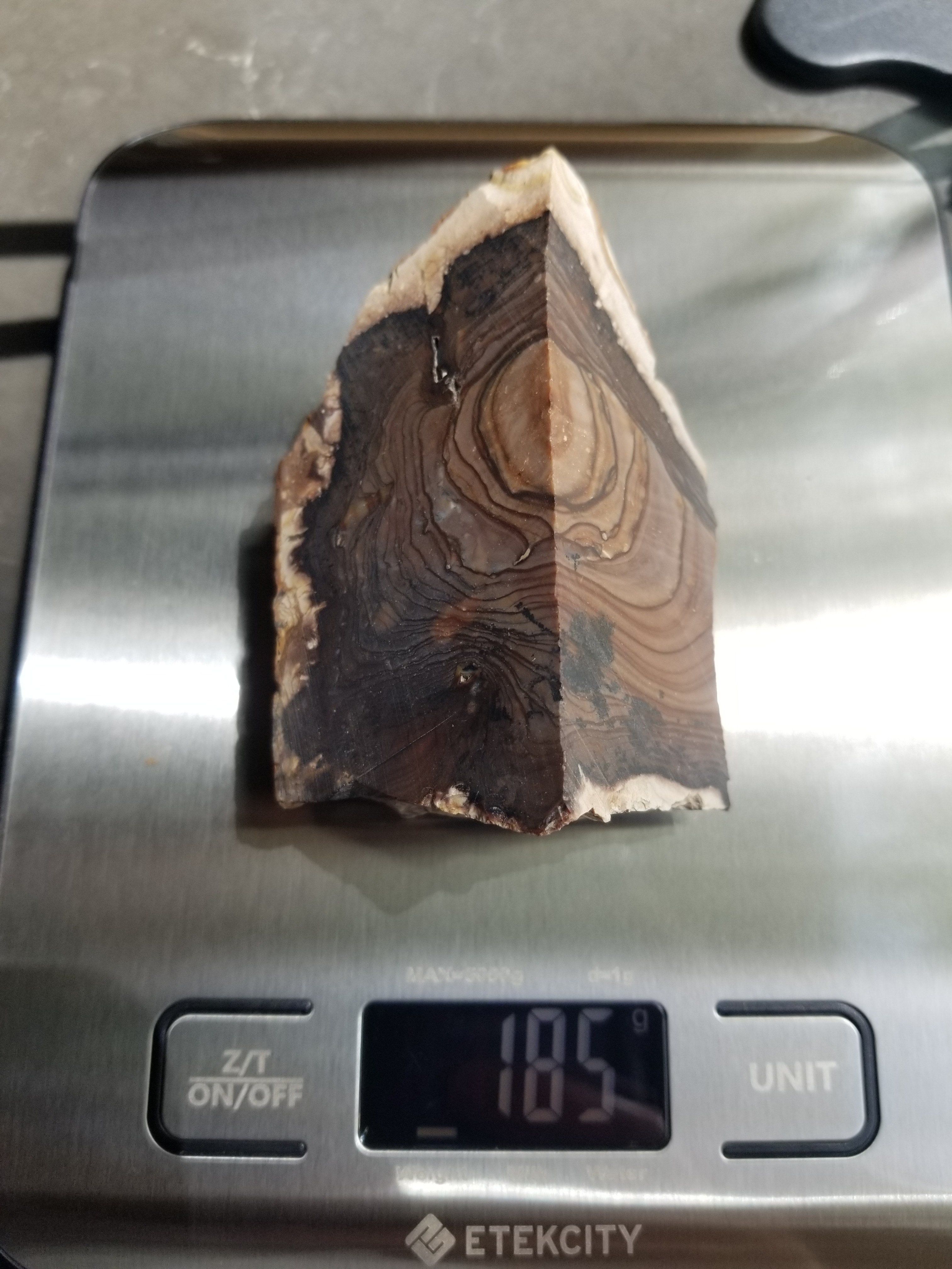 Rare Blue Biggs Picture Jasper Specimen Oregon Cut Faced Lapidary 185g Unpolished